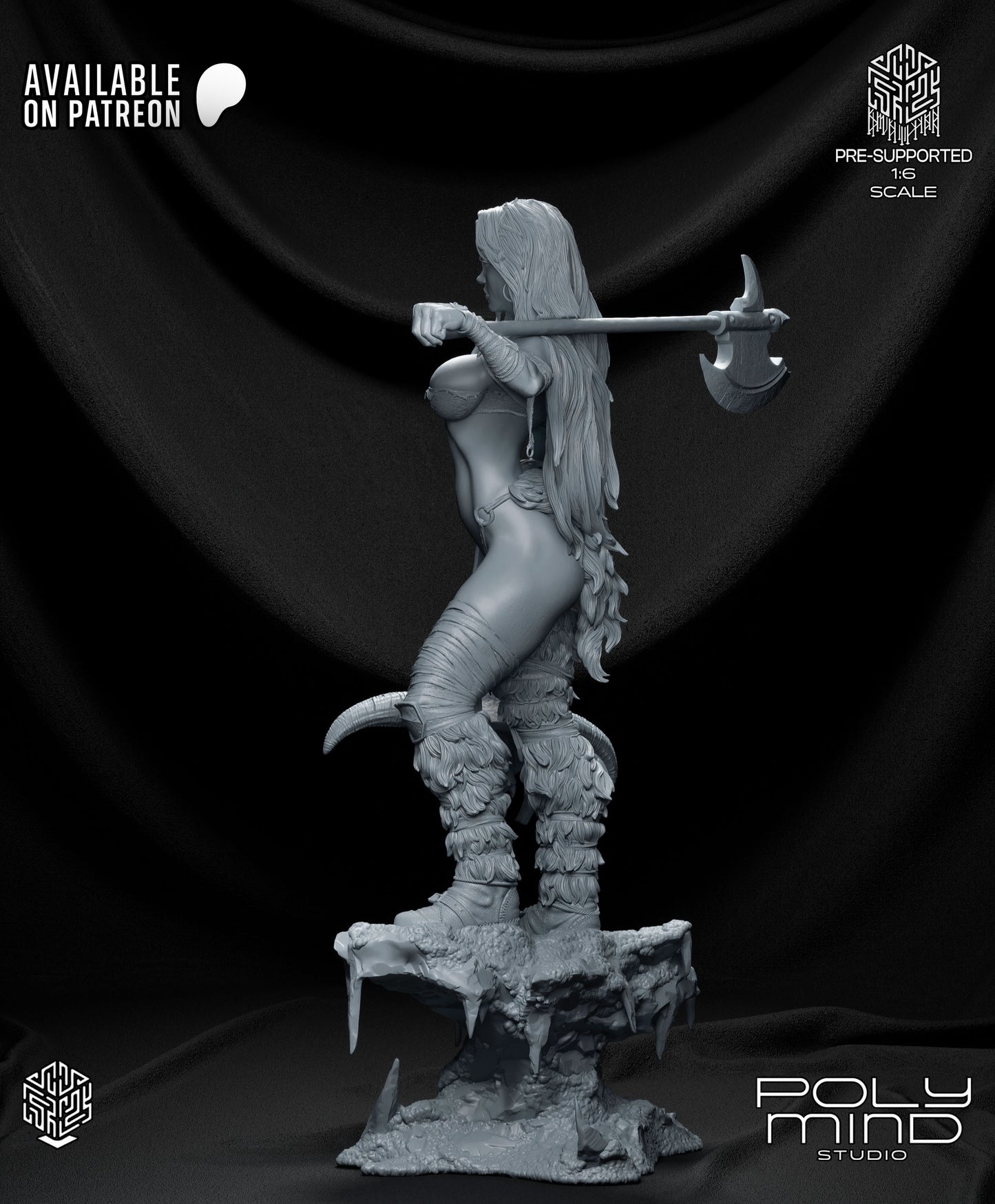 Thryra the Relentless Statue 3D-Printed Kit