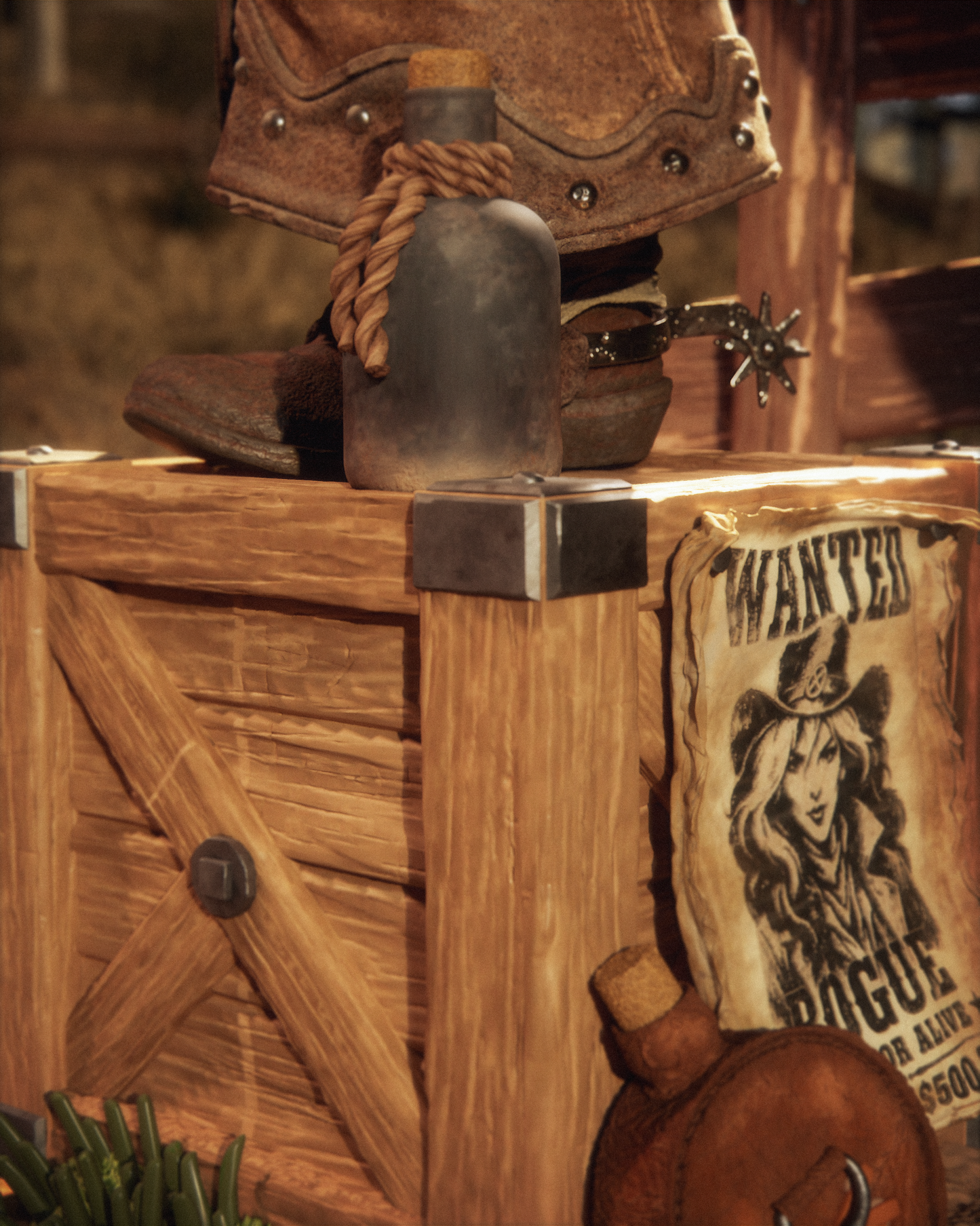 Cowgirl Rogue Statue 3D-Printed Kit