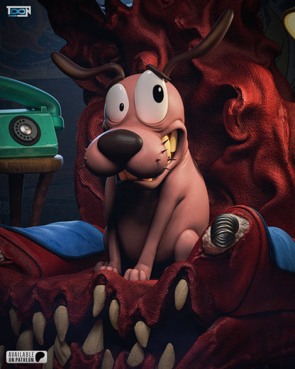 Courage The Cowardly Dog Statue