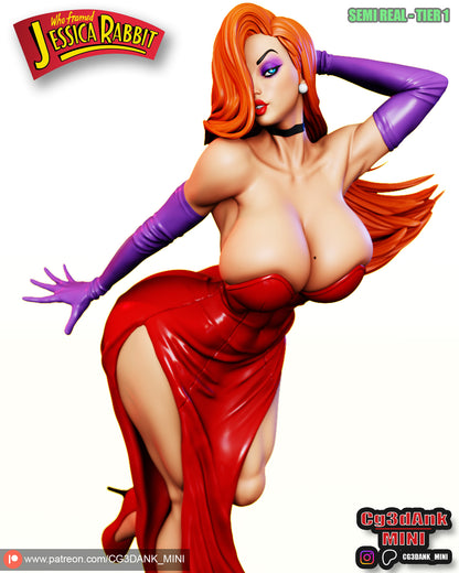 Jessica Rabbit Statue 3D-Printed Kit