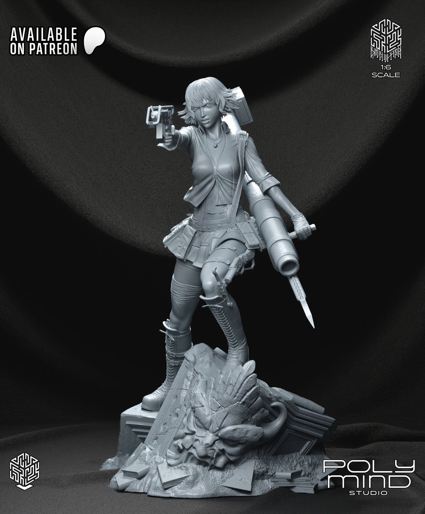 Lady (DMC3) Statue 3D-Printed Kit