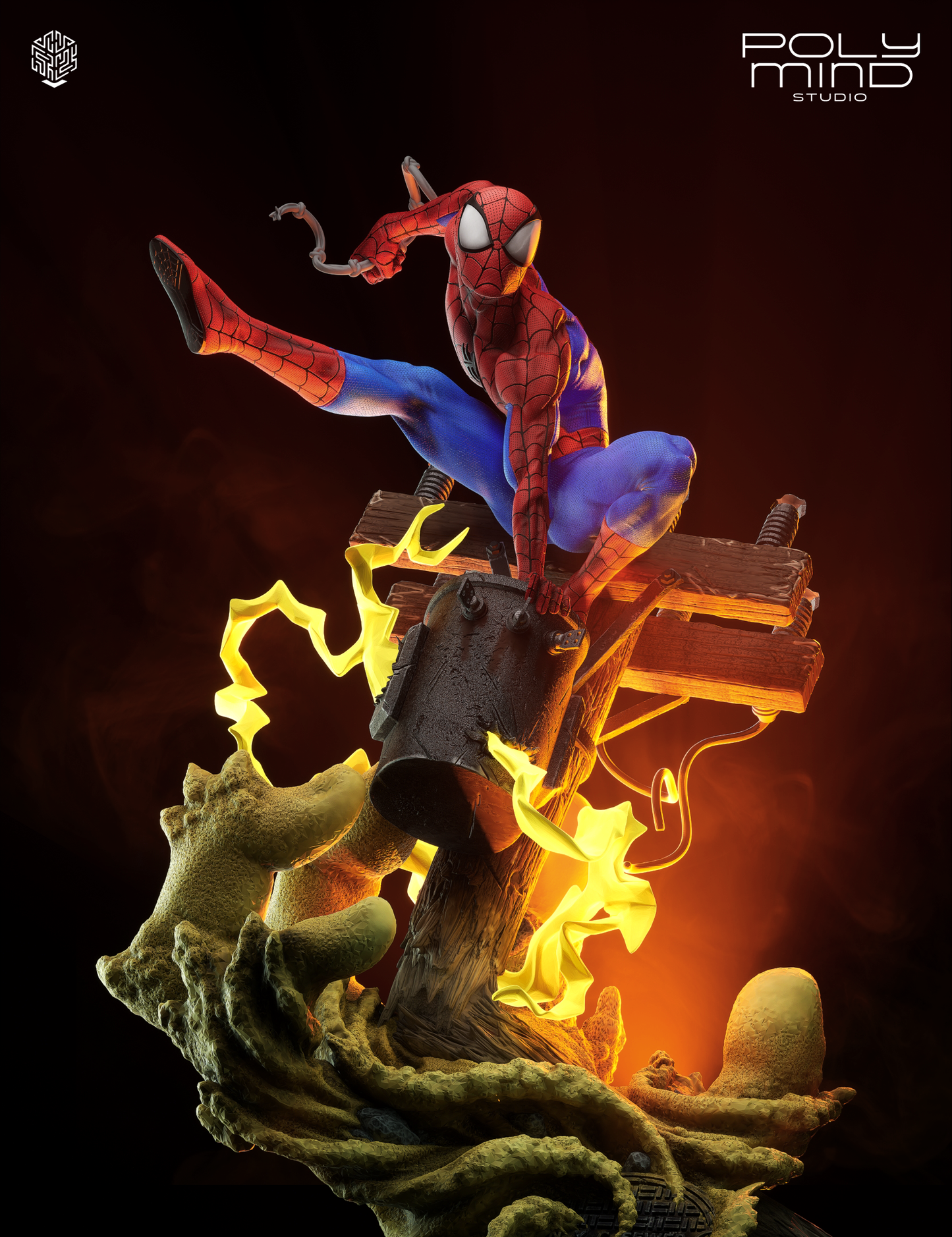 Spiderman Statue 3D-Printed Kit