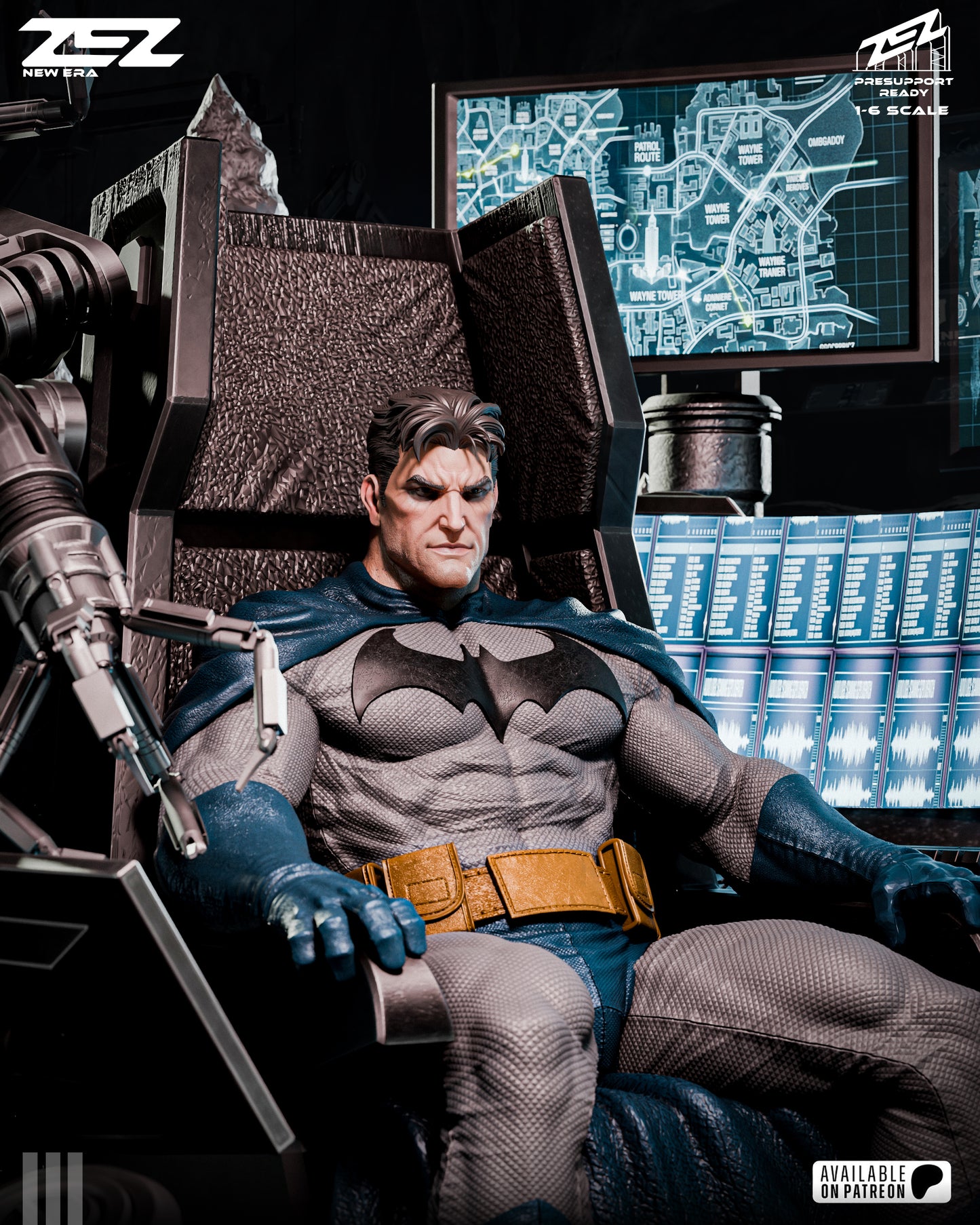 Batman (Throne) Statue 3D-Printed Kit