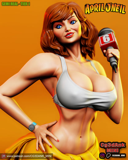 April O'Neil Statue 3D-Printed Kit