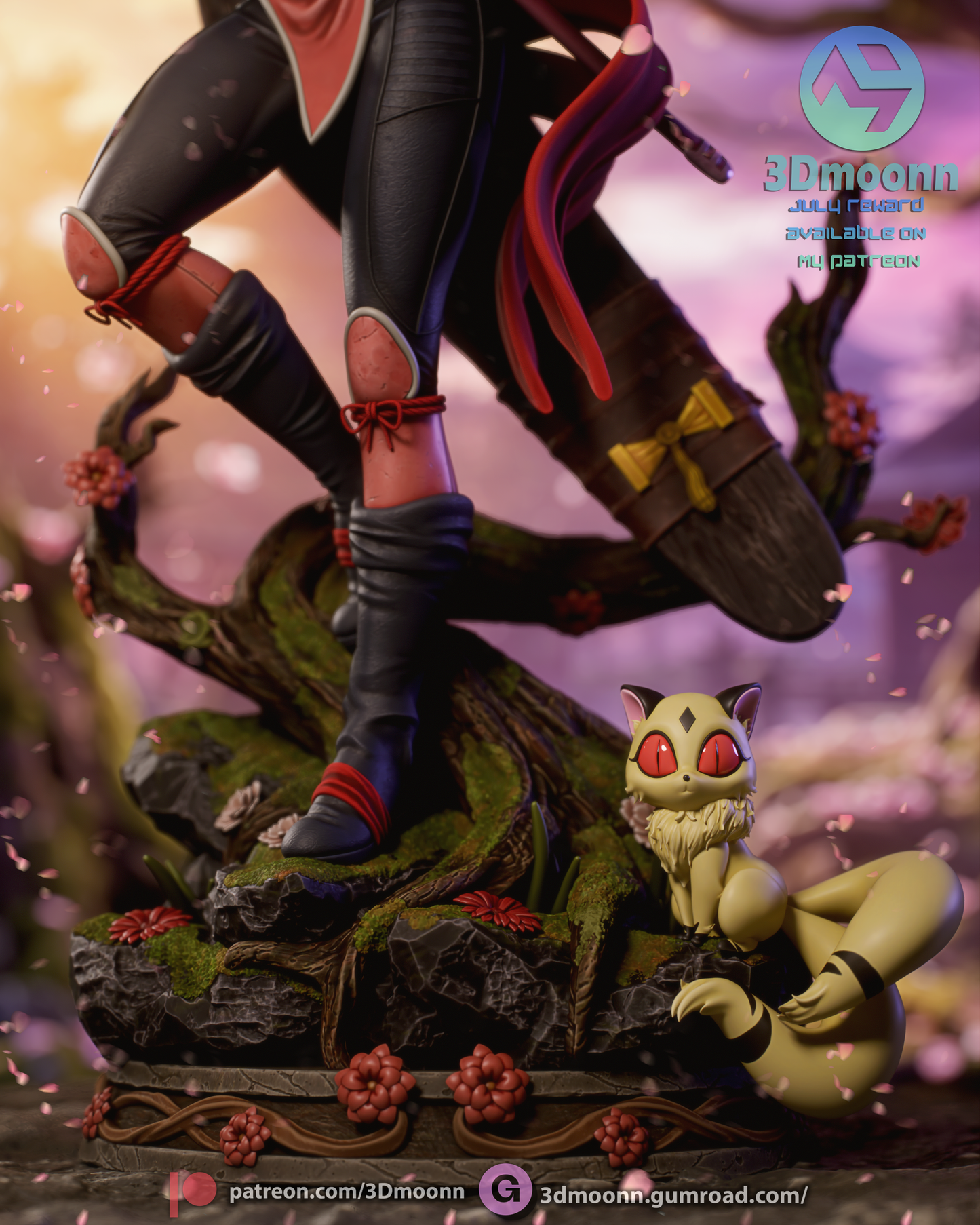Sango Inuyasha Statue 3D-Printed Kit