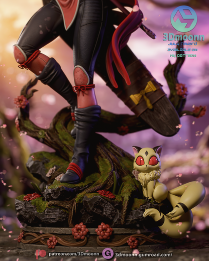 Sango Inuyasha Statue 3D-Printed Kit