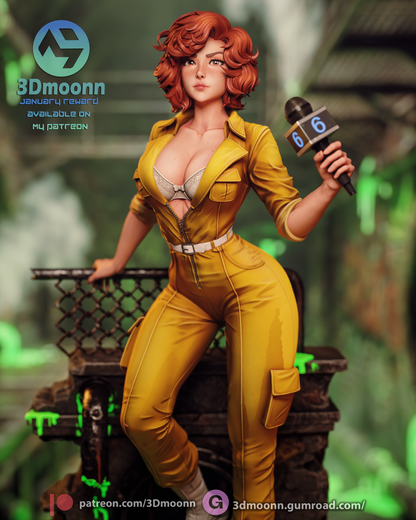 April O'Neil TMNT Statue 3D-Printed Kit
