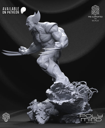 Wolverine Statue 3D-Printed Kit
