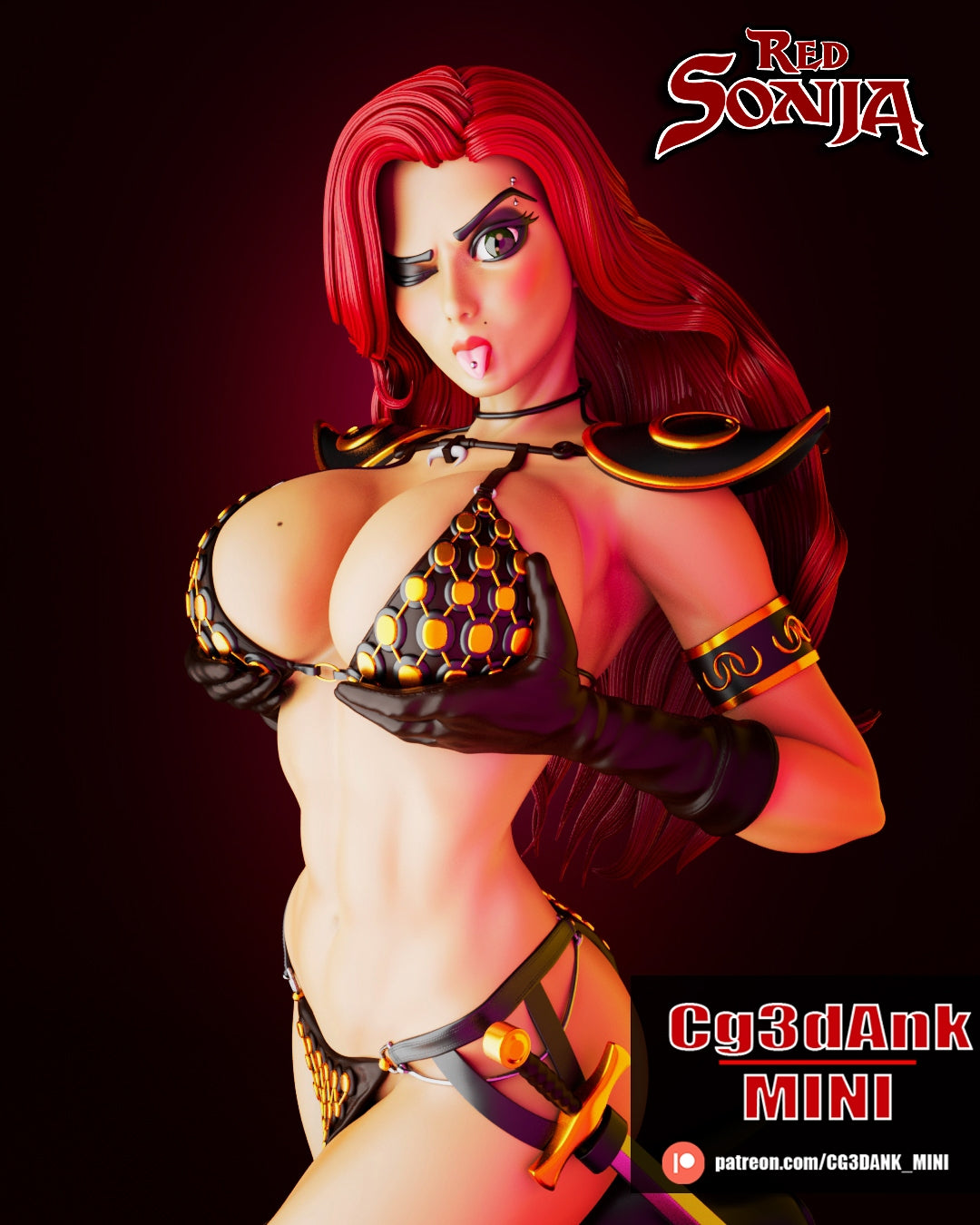 Red Sonya Statue