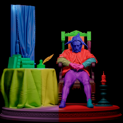 The Sad Jester Statue 3D-Printed Kit