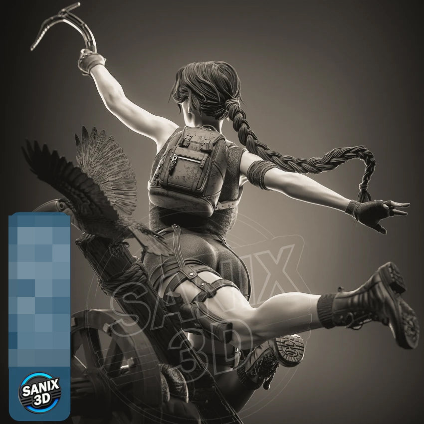 Lara Croft Statue 3D-Printed Kit