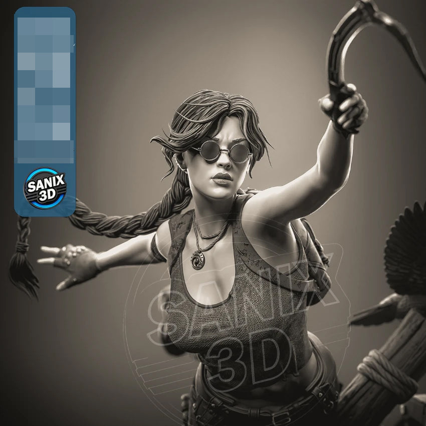 Lara Croft Statue 3D-Printed Kit