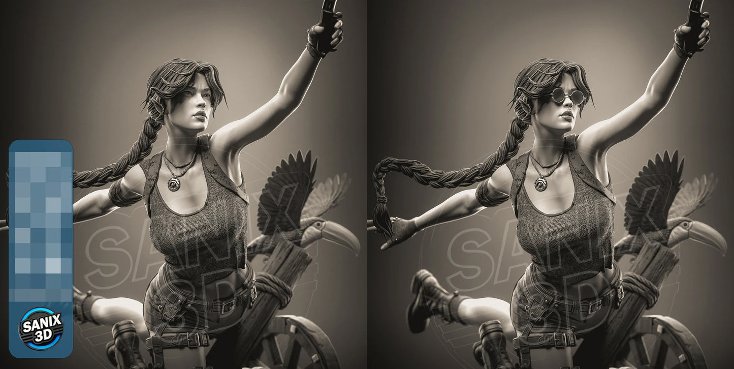 Lara Croft Statue 3D-Printed Kit