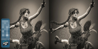 Lara Croft Statue 3D-Printed Kit