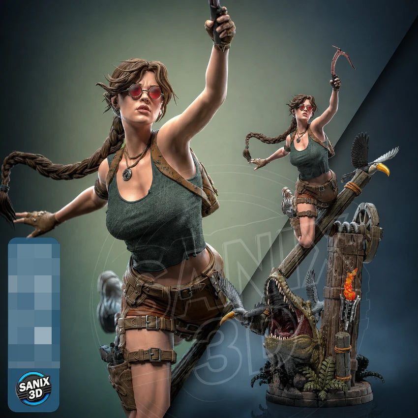 Lara Croft Statue 3D-Printed Kit