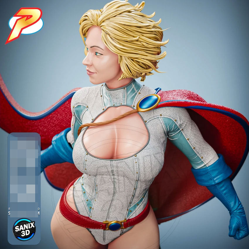 Power Girl Statue 3D-Printed Kit