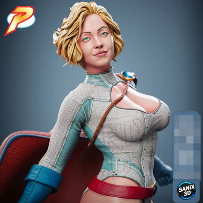 Power Girl Statue 3D-Printed Kit