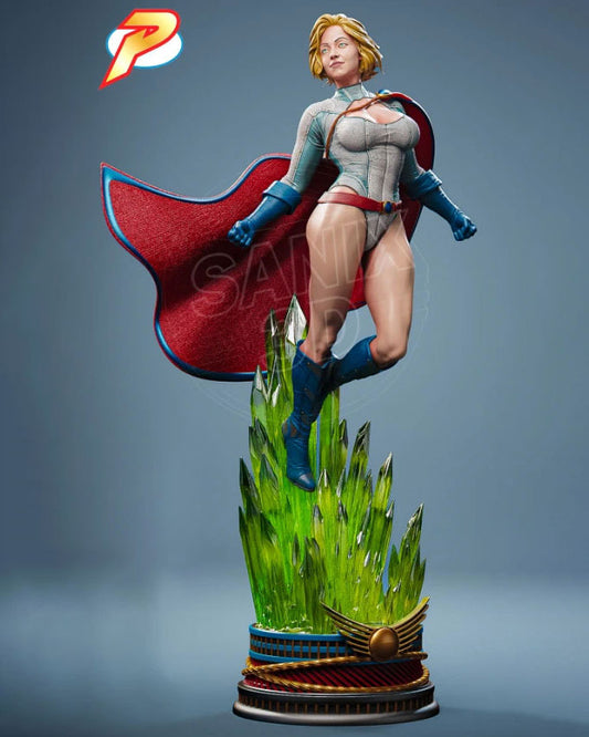 Power Girl Statue 3D-Printed Kit