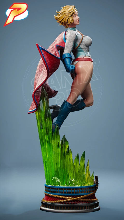 Power Girl Statue 3D-Printed Kit