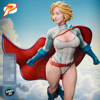 Power Girl Statue 3D-Printed Kit
