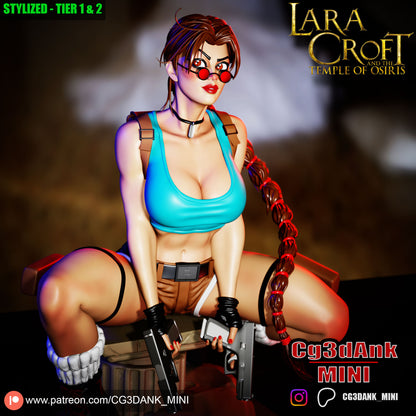 Lara Croft Statue 3D-Printed Kit