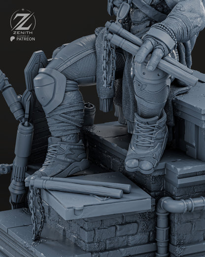 Michelangelo TMNT Statue 3D-Printed Kit