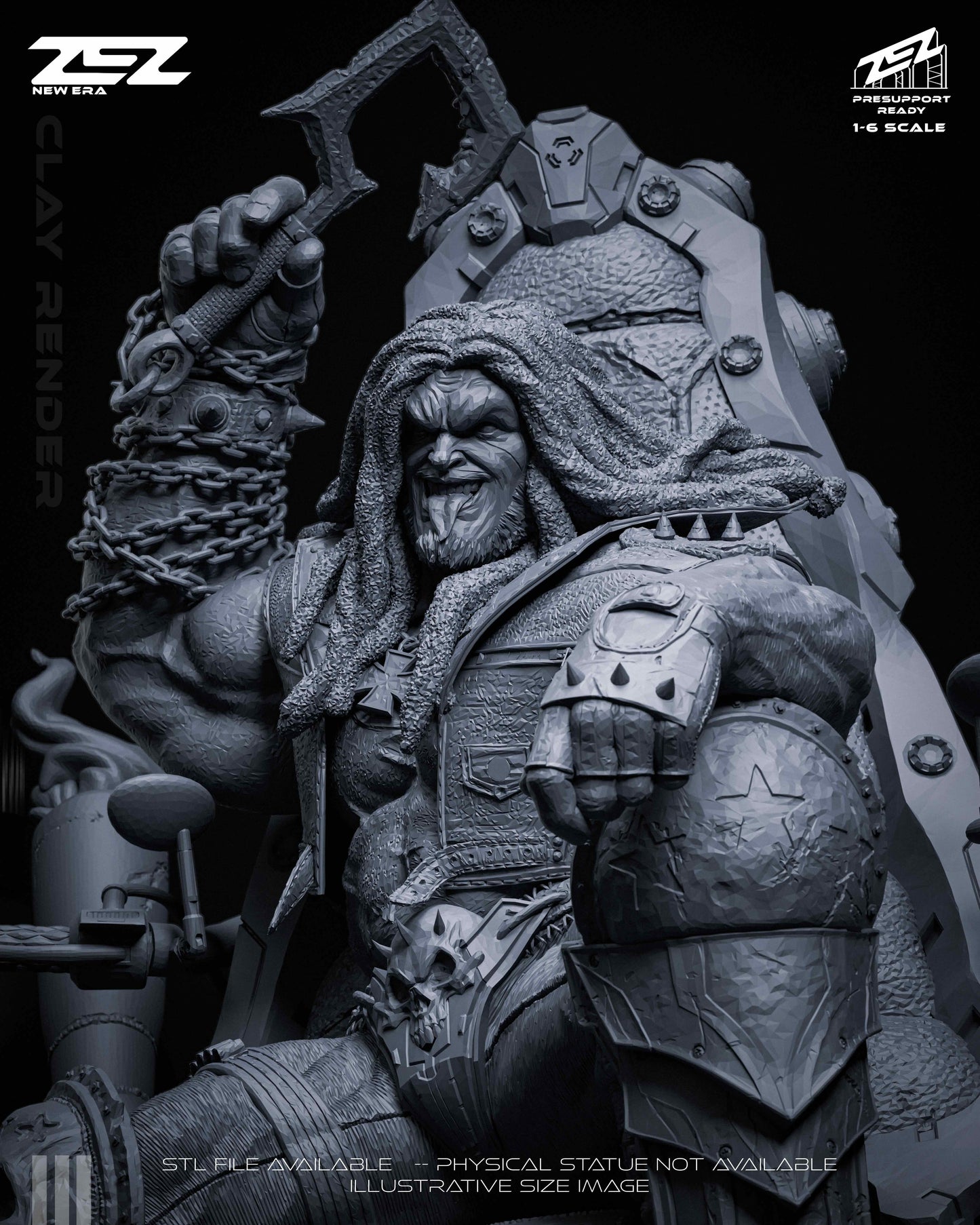 Lobo (Throne) Statue 3D-Printed Kit