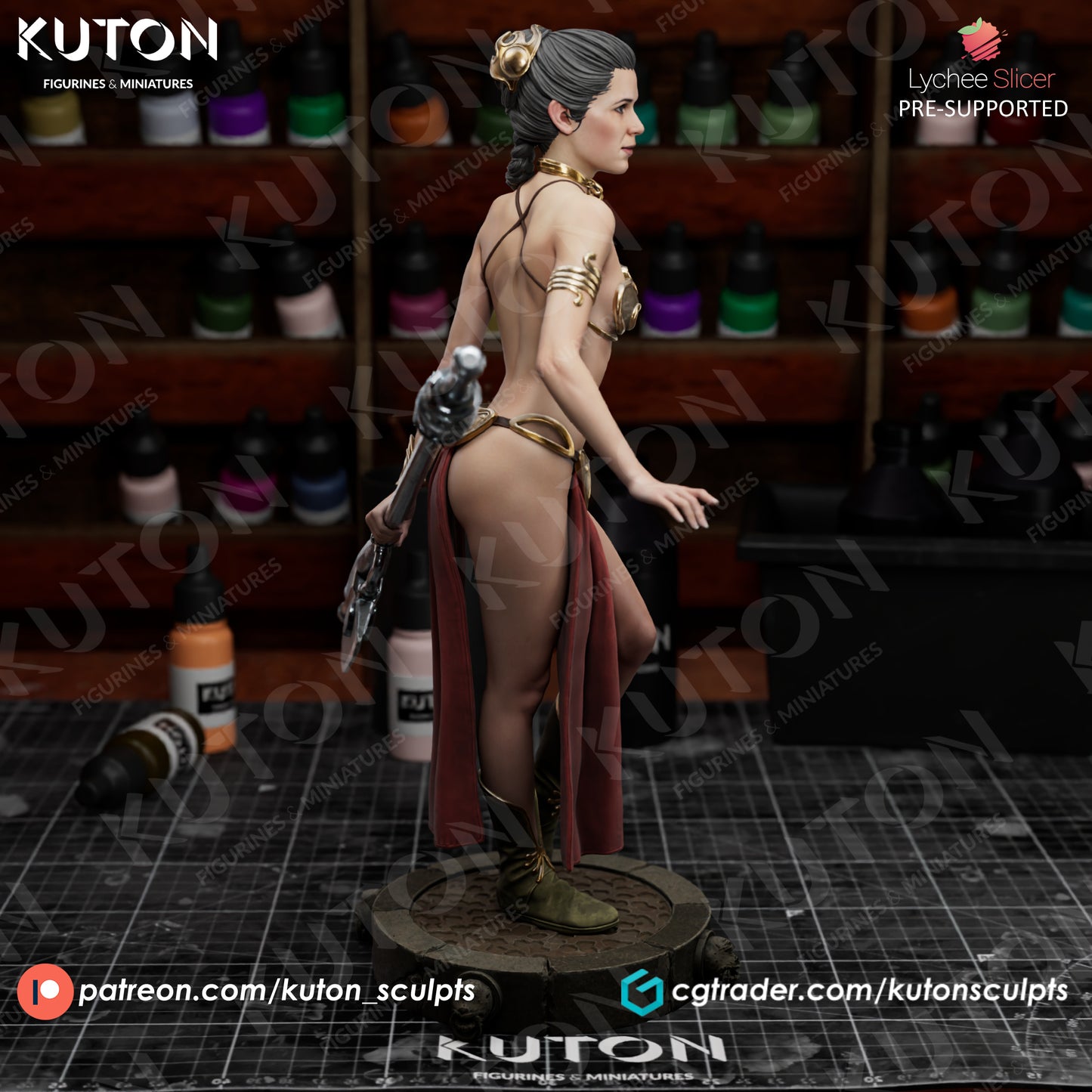 Leia Statue 3D-Printed Kit