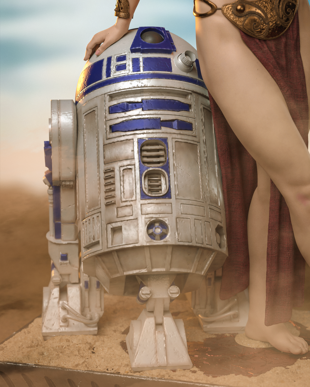 Princess Leia Statue 3D-Printed Kit