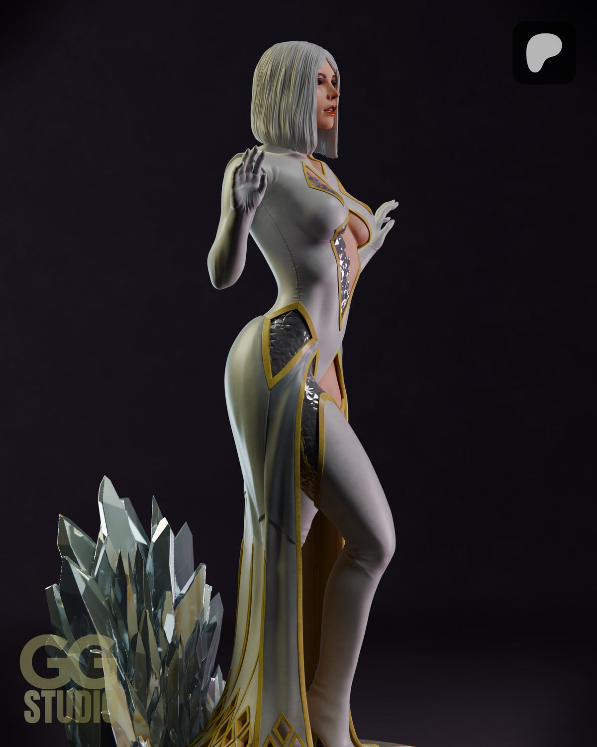 Emma Frost Hellfire Gala Statue 3D-Printed Kit