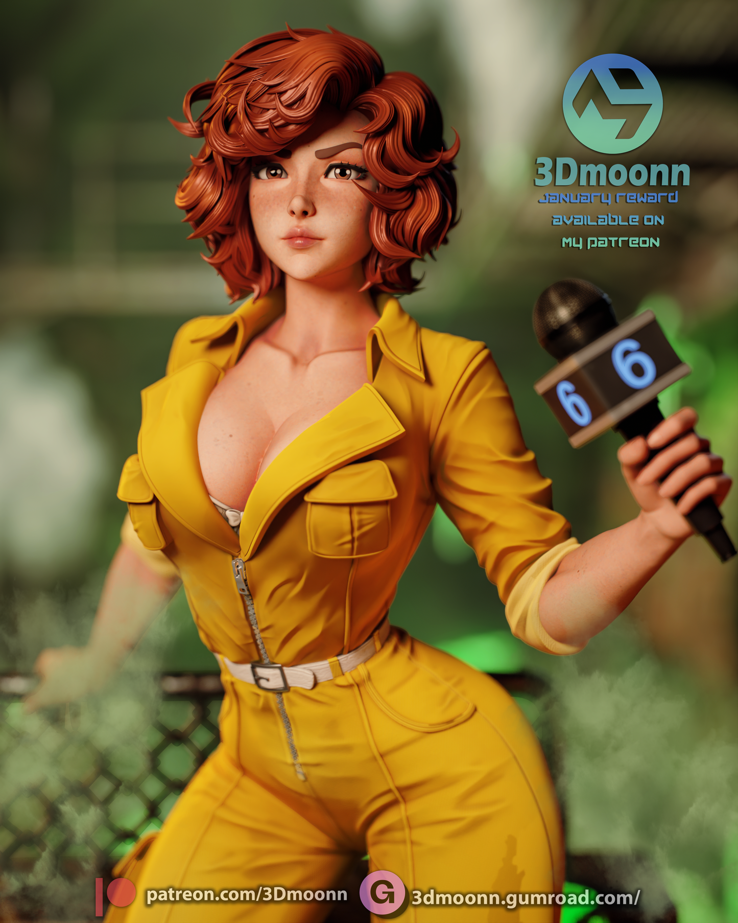 April O'Neil TMNT Statue 3D-Printed Kit