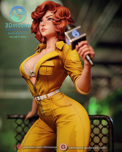 April O'Neil TMNT Statue 3D-Printed Kit