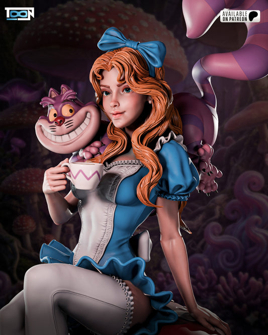 Alice In Wonderland Statue 3D-Printed Kit