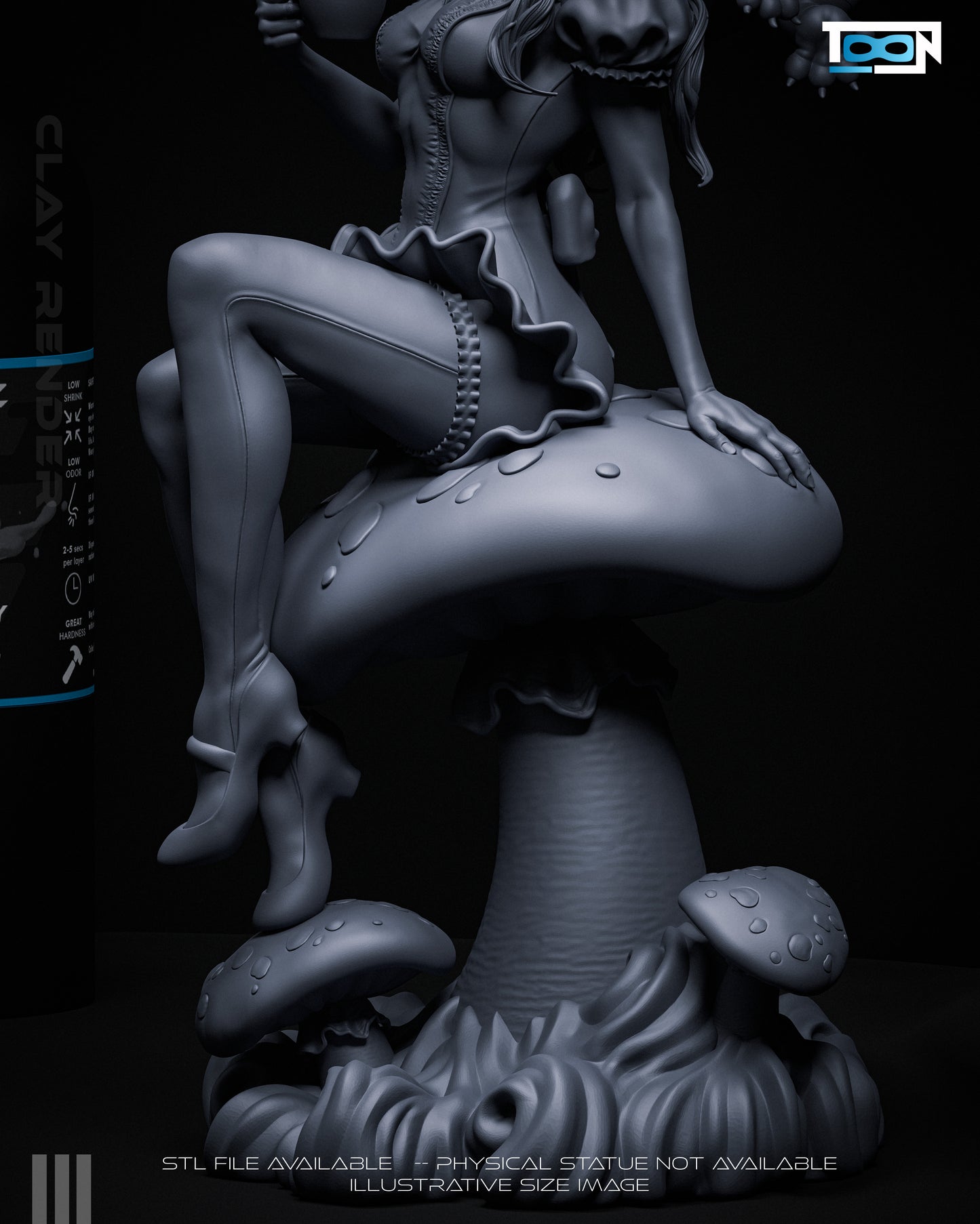 Alice In Wonderland Statue 3D-Printed Kit
