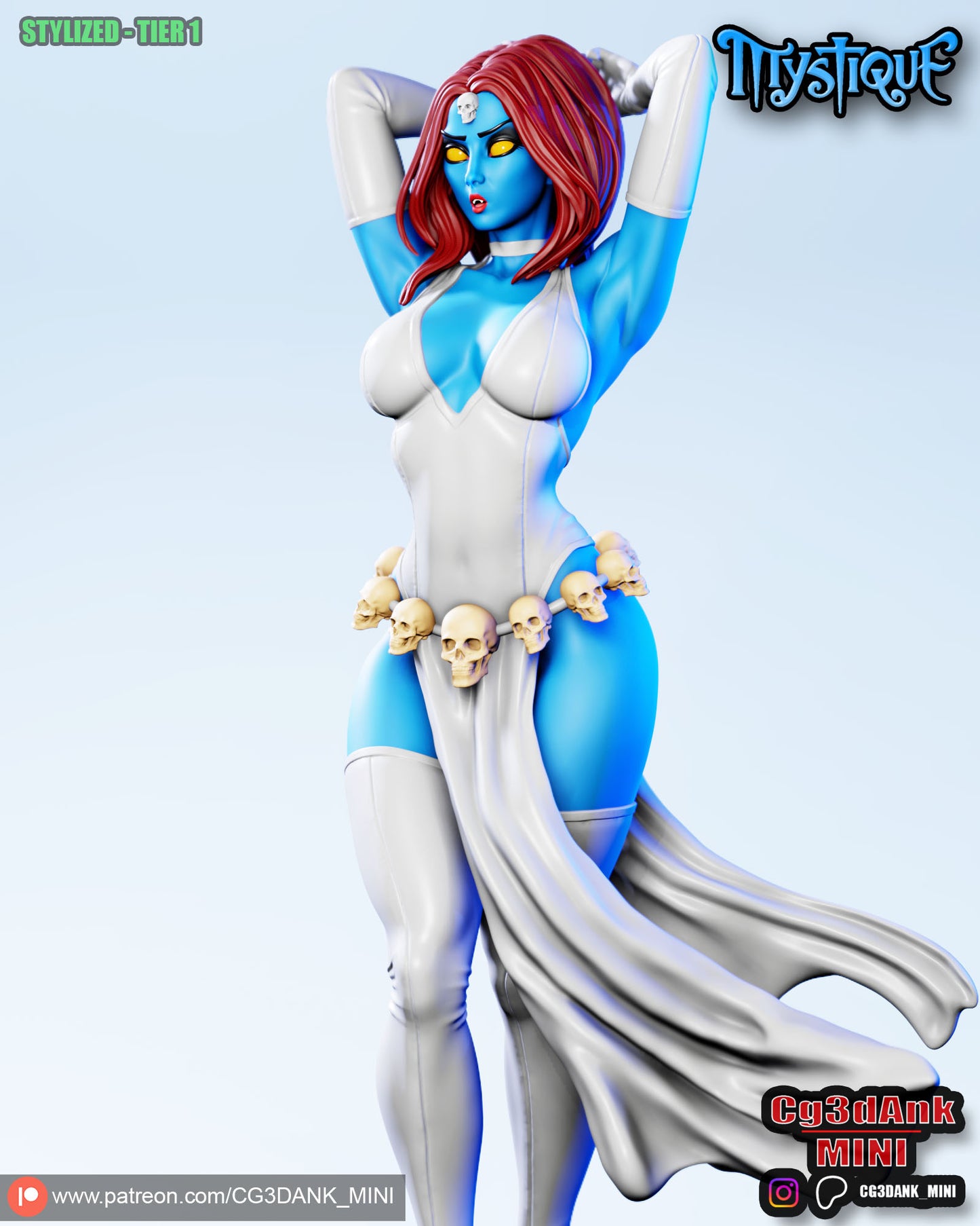 Mystique Statue 3D-Printed Kit