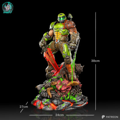 Doom Slayer Statue 3D-Printed Kit