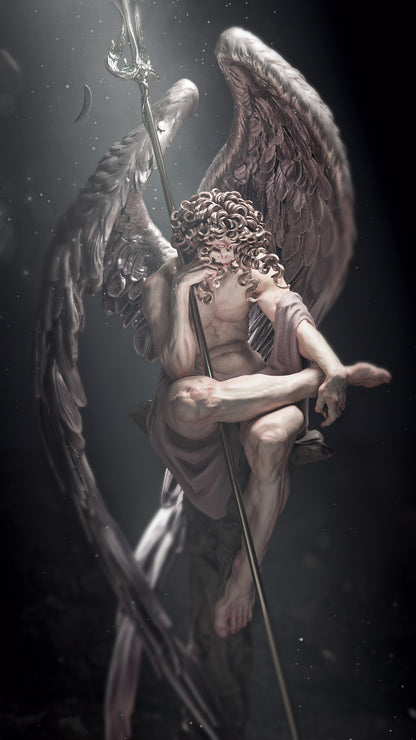 Fallen Angel Statue 3D-Printed Kit