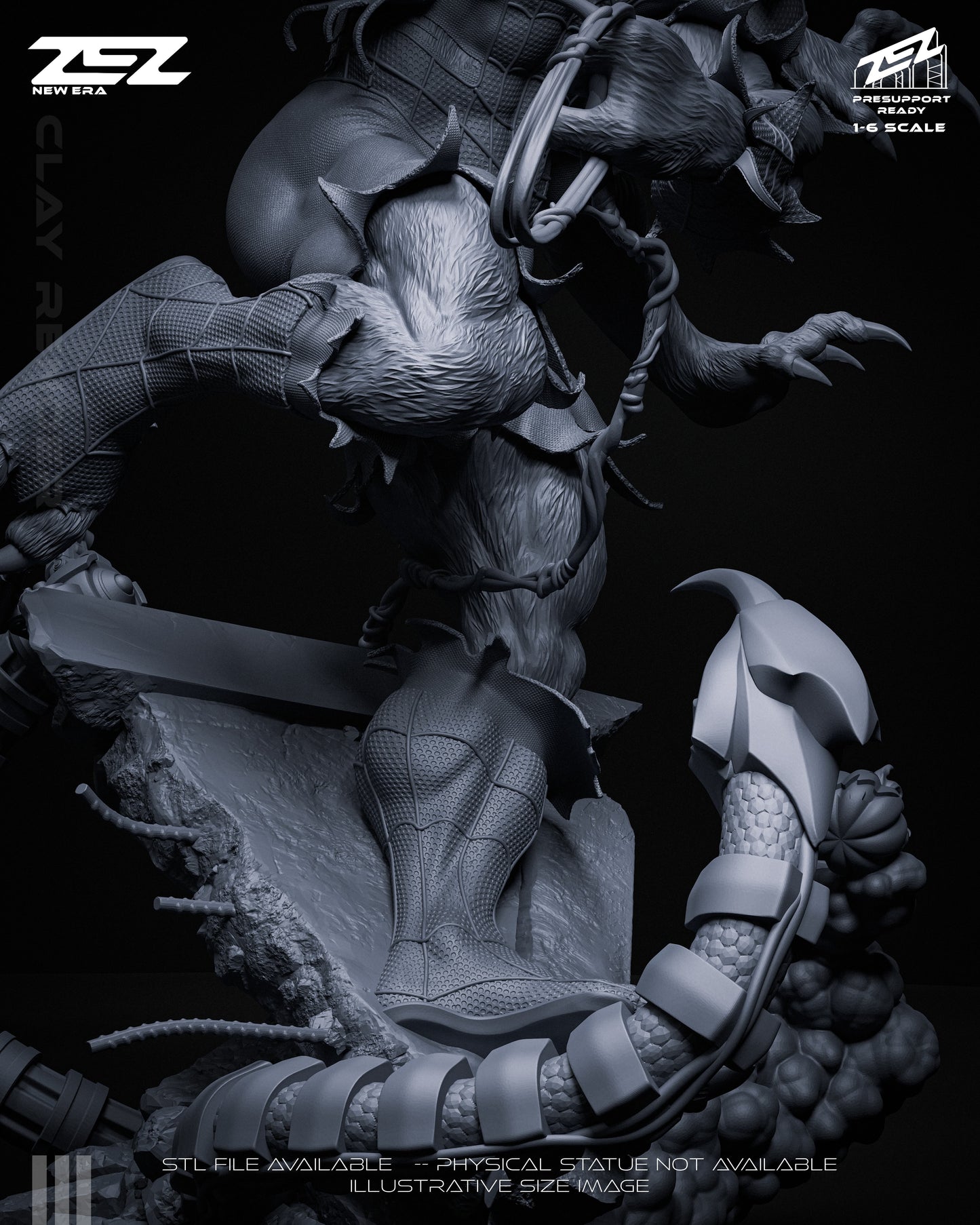 Man Spider Statue 3D-Printed Kit