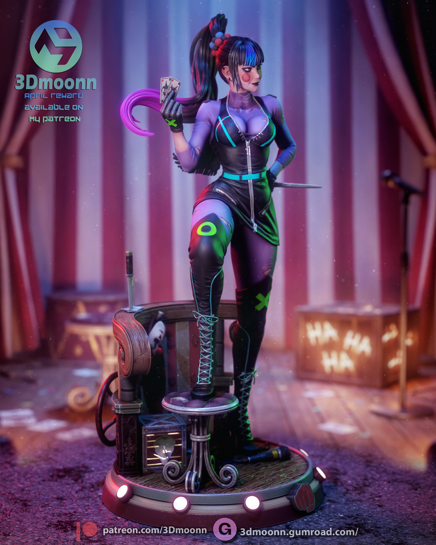 Punchline Statue 3D-Printed Kit