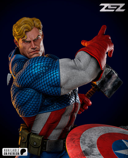 Captain America Statue 3D-Printed Kit