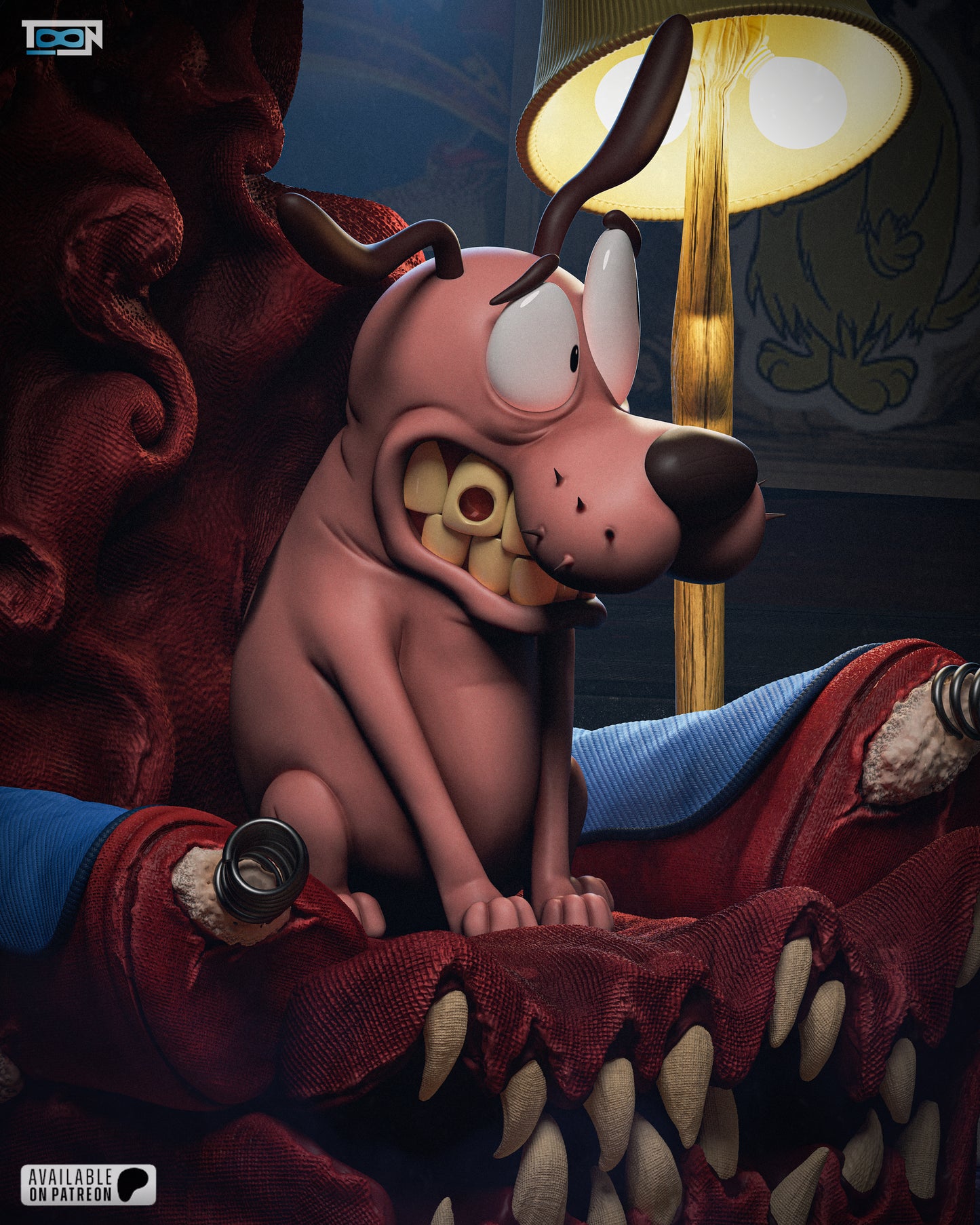 Courage The Cowardly Dog Statue