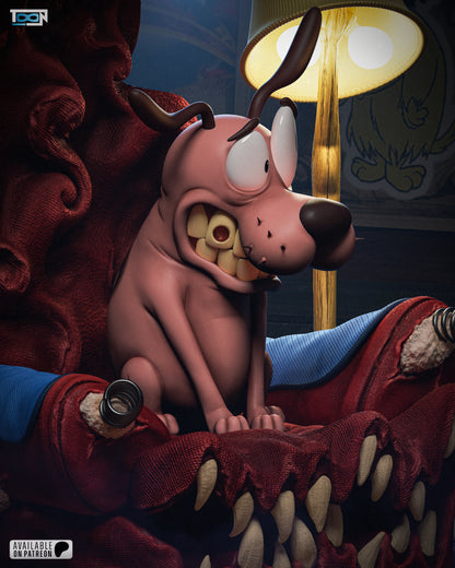 Courage The Cowardly Dog Statue