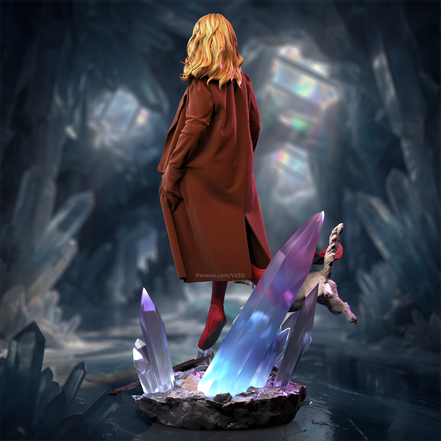 Supergirl Statue 3D-Printed Kit