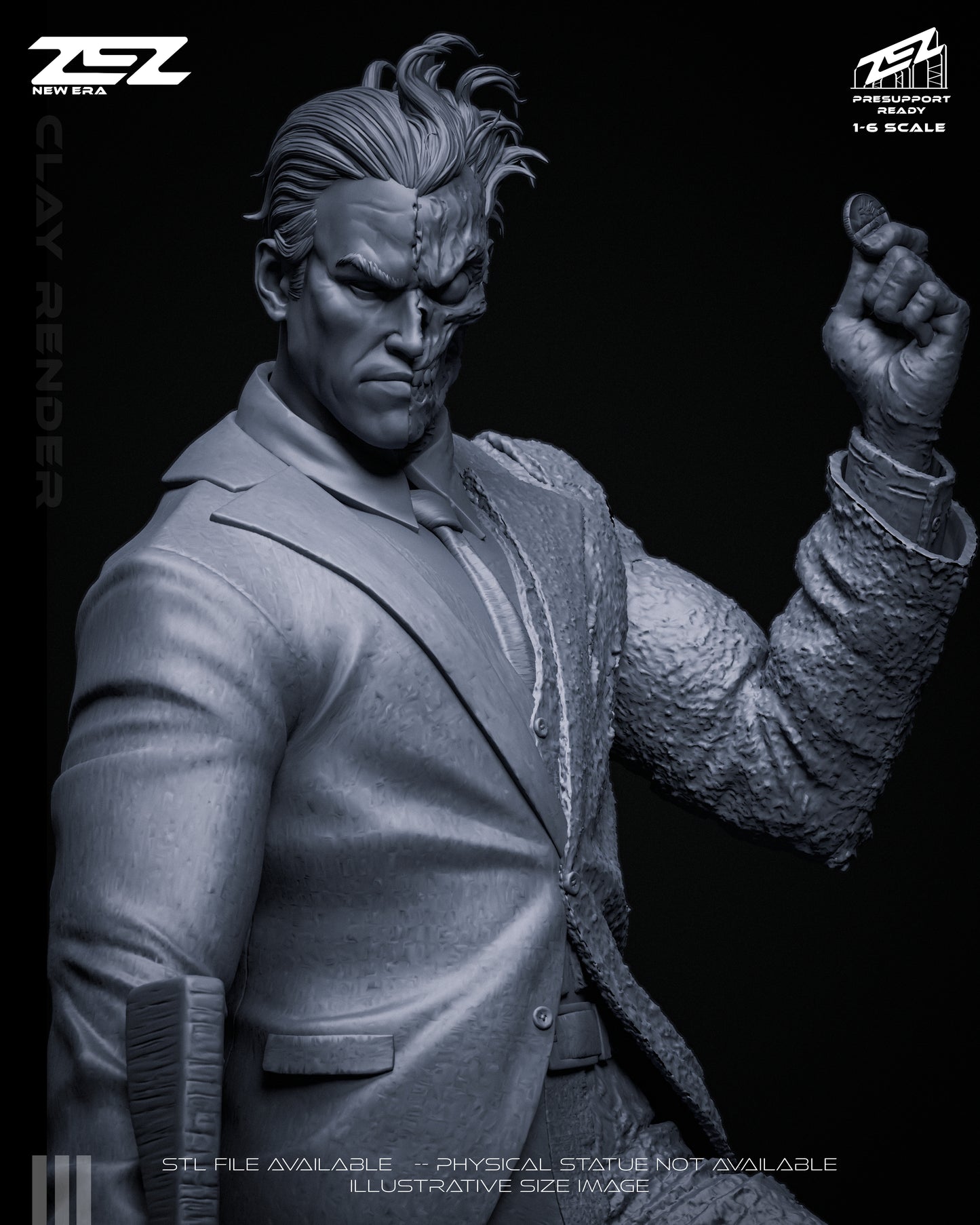 Two Face Statue 3D-Printed Kit