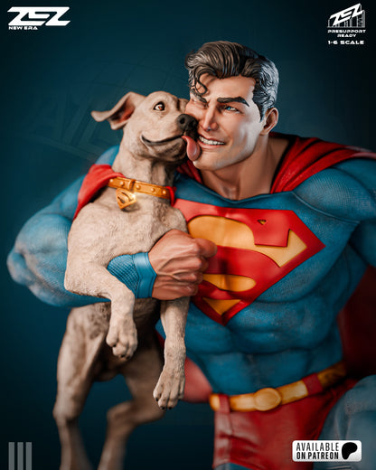 Superman And Krypto Statue