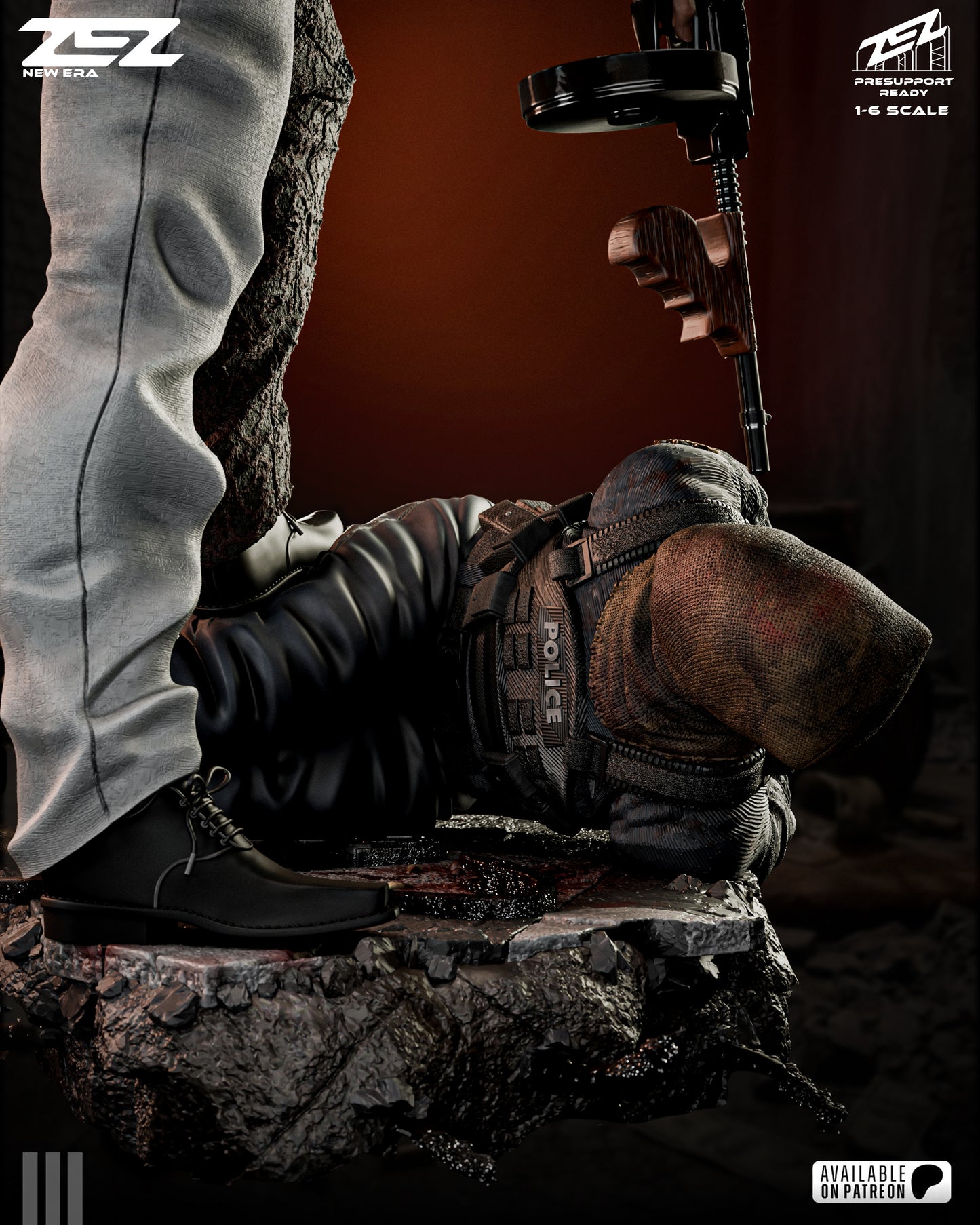 Two Face Statue 3D-Printed Kit