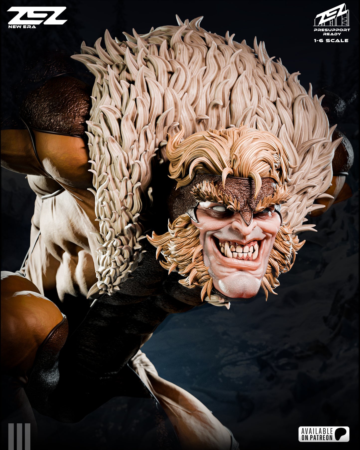 Sabretooth Statue 3D-Printed Kit