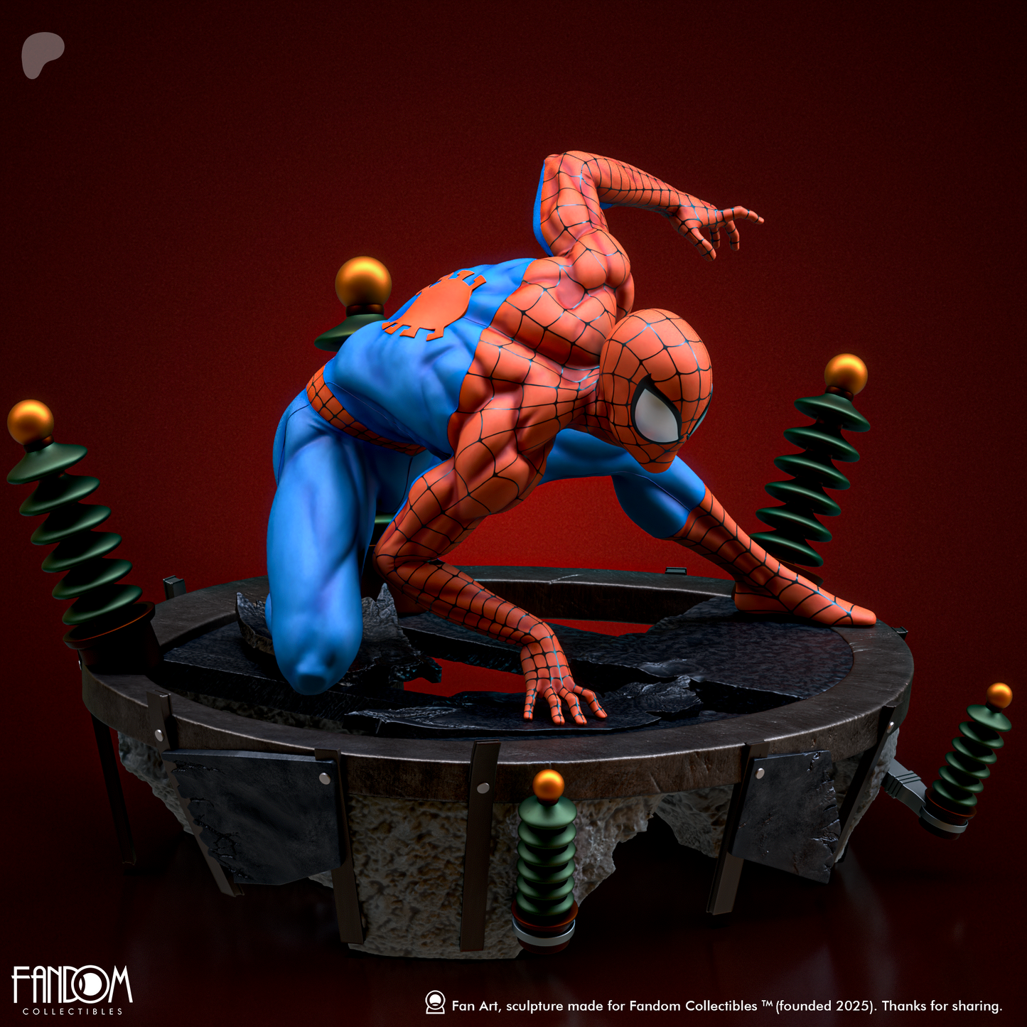 Spiderman Statue 3D-Printed Kit