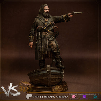 Black Beard Statue 3D-Printed Kit
