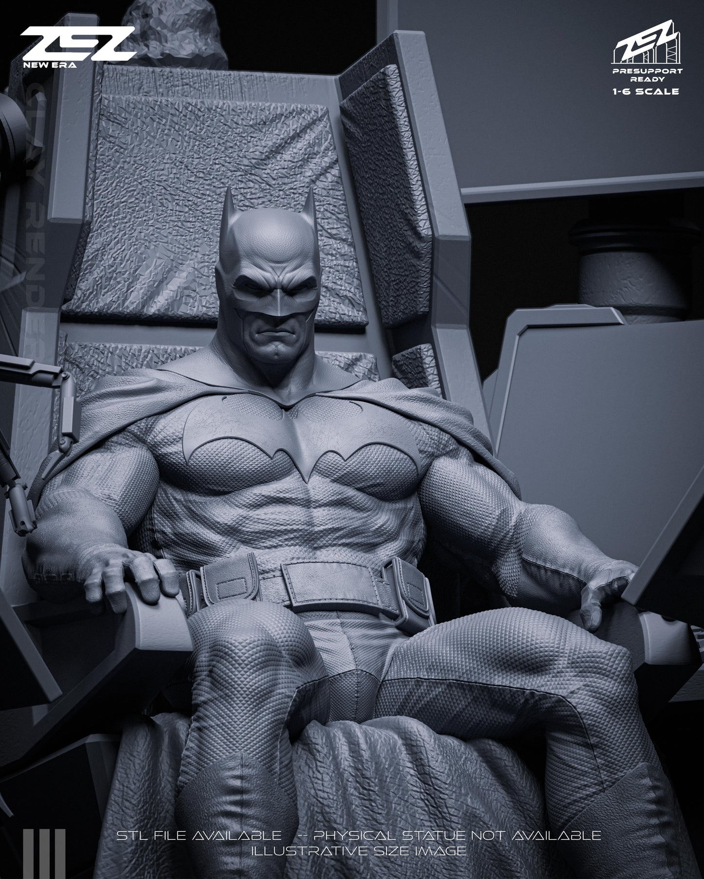 Batman (Throne) Statue 3D-Printed Kit